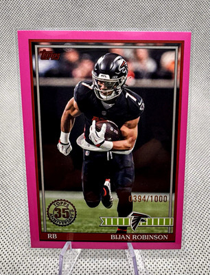 Topps 2026 Bijan Robinson 35th Anniversary Pink /1000 #91TF-6 Falcons