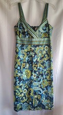 Vintage R&K Originals Dress Women's 10 Multicolor Boho Floral Casual Sundress