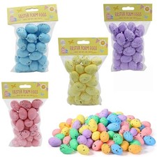 Easter Foam Eggs Ideal for Crafts and Easter Egg Hunts - Choose Colour
