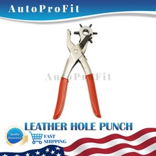 Leather Hole Punch 6 Sizes Belt Tool Puncher Revolving Pliers