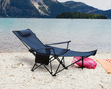 Chaise Longue Camping Pliante Pêche Lit de Soleil Bain de Soleil Transat 150kg
