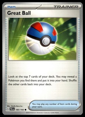 Great Ball 183/193 PAL SV02: Paldea Evolved Pokemon TCG NM