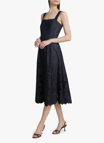 Veronica Beard Rosaura Dress Indigo Rinse Size 2 $ 798