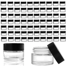 70pc 10ml Glass Sample Jars, Lip Balm Container for Makeup, Cream, Skincare