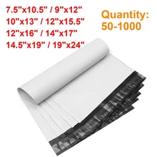 Poly Mailers Shipping Envelopes Premium Mailing Bags 9x12 10x13 12x15.5 14.5x19