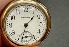1915 Waltham Antique Pocket Watch Repair Required 17 Jewel Gold Filled Case READ