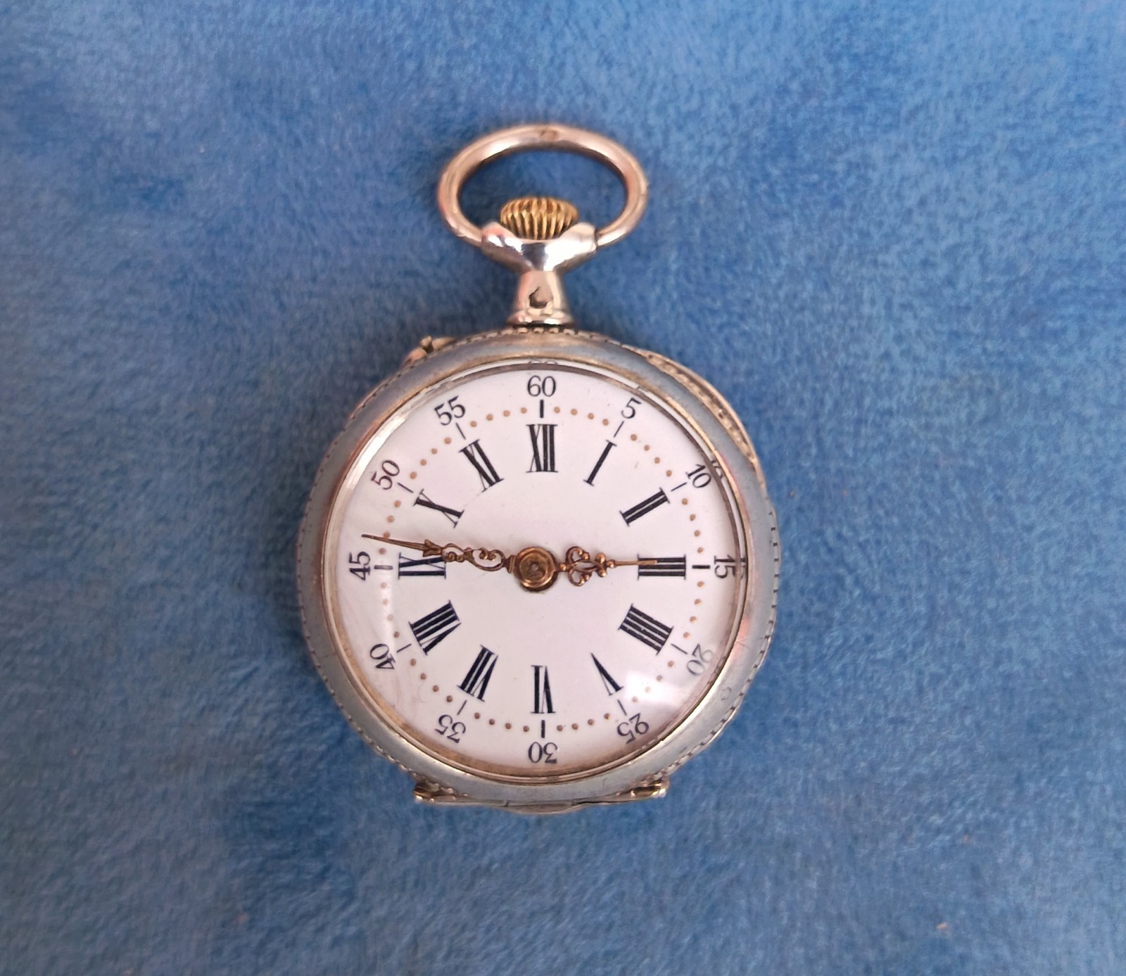 ANTIQUE WORKING SOLID SILVER VICTORIAN POCKET WAT… - image 1