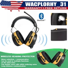 Digital Bluetooth FM Radio Headphones Ear Protection Safety Ear Muffs Electronic