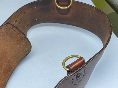 Original WW1 / WW2 British Army Officer's Sam Browne Leather Belt - Picture 8 of 12