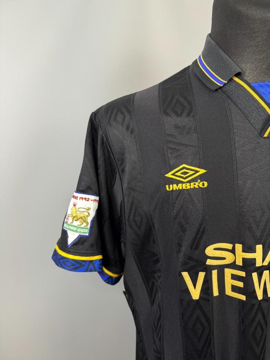 MANCHESTER UNITED 1993 1995 KEANE AWAY SHIRT FOOTBALL SOCCER UMBRO