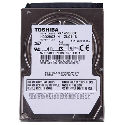 Toshiba Mk1652gsx Hard Disk 160Gb Hdd 2.5