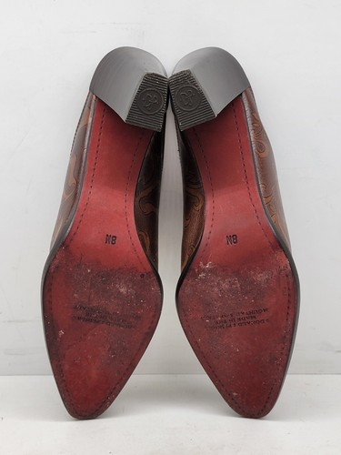 Donald J Pliner braune Damen-Pantoletten Western Couture Collection – Italien – Größe 8N - Bild 7 von 10