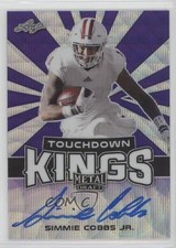 2018 Leaf Metal Draft Touchdown Kings Purple Wave 12/15 Simmie Cobbs Jr Auto 0f8