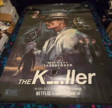 THE KILLER - ORIGINAL DS HUGE PROMO POSTER - FASSBENDER/FINCHER - 2023