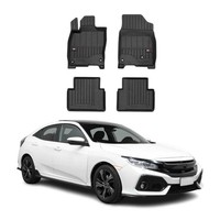 Omac Gummi FußMatten FüR Honda Civic X 2017-2021 Premium TPE Automatten 4Tlg