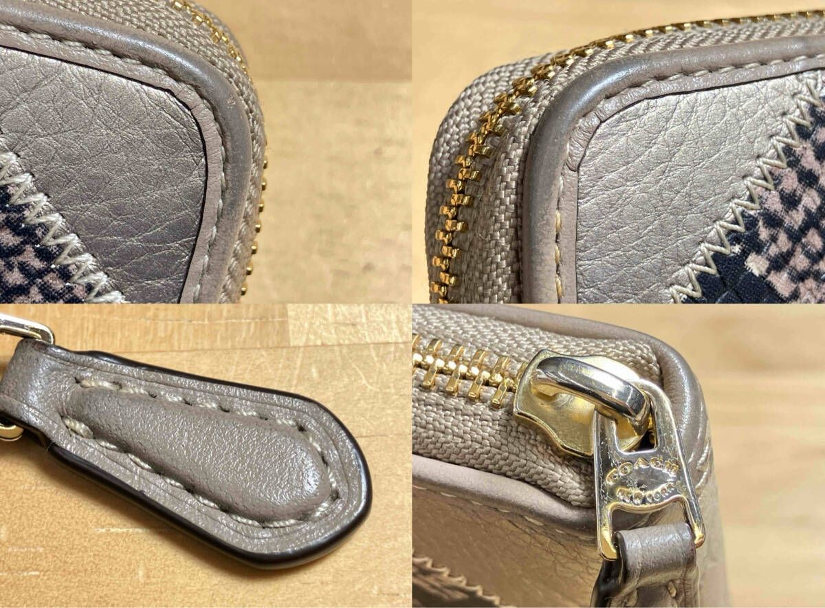 Coach Patchwork Round Zip Wallet Women’s Multicol… - image 6