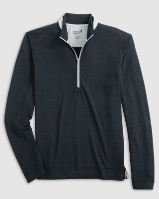 johnnie-O Brewer Performance 1/4 Zip Pullover Heather Black Size S