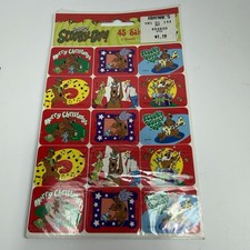 Scooby Doo Cartoon Network Hanna Barbera 45 Christmas Stickers 2000 Y2K New