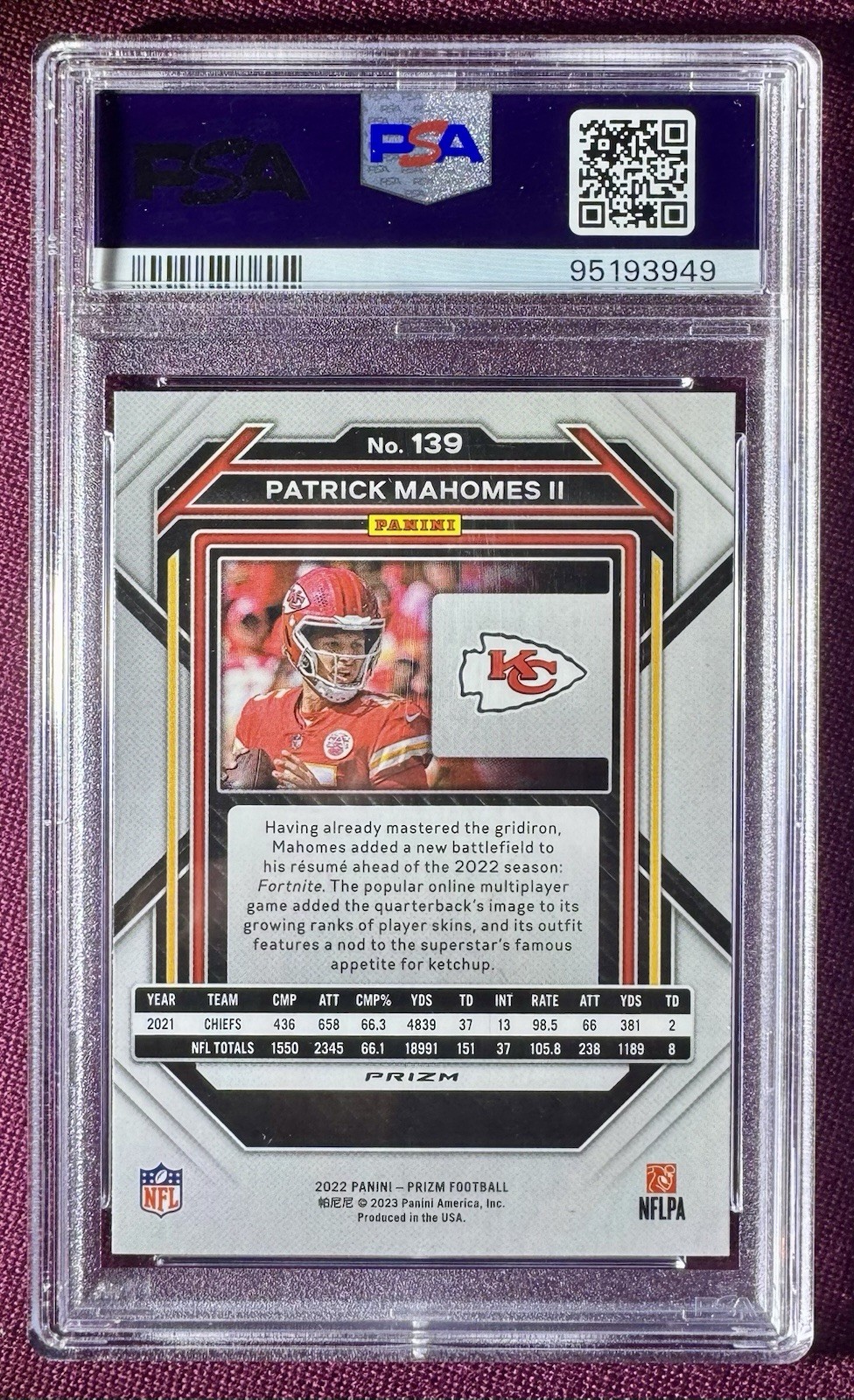 🔥🔥Patrick Mahomes 2002 Prizm SILVER PSA9 Low Pop!🔥🔥 view 2