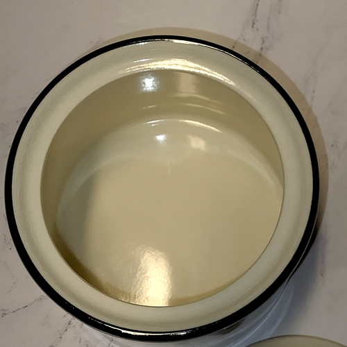 Vtg Macy's The Cellar Christmas O Tannenbaum Covered Sugar Bowl 1992 Crazed - Picture 7 of 8