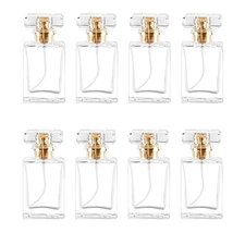 Glass Perfume Bottle Empty Refillable 8Pack Clear Travel Perfume Spray Atomiz...