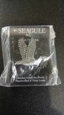 Möwe feines Zinn fliegender Vogel Brosche Handarbeit in Nova Scotia brandneu