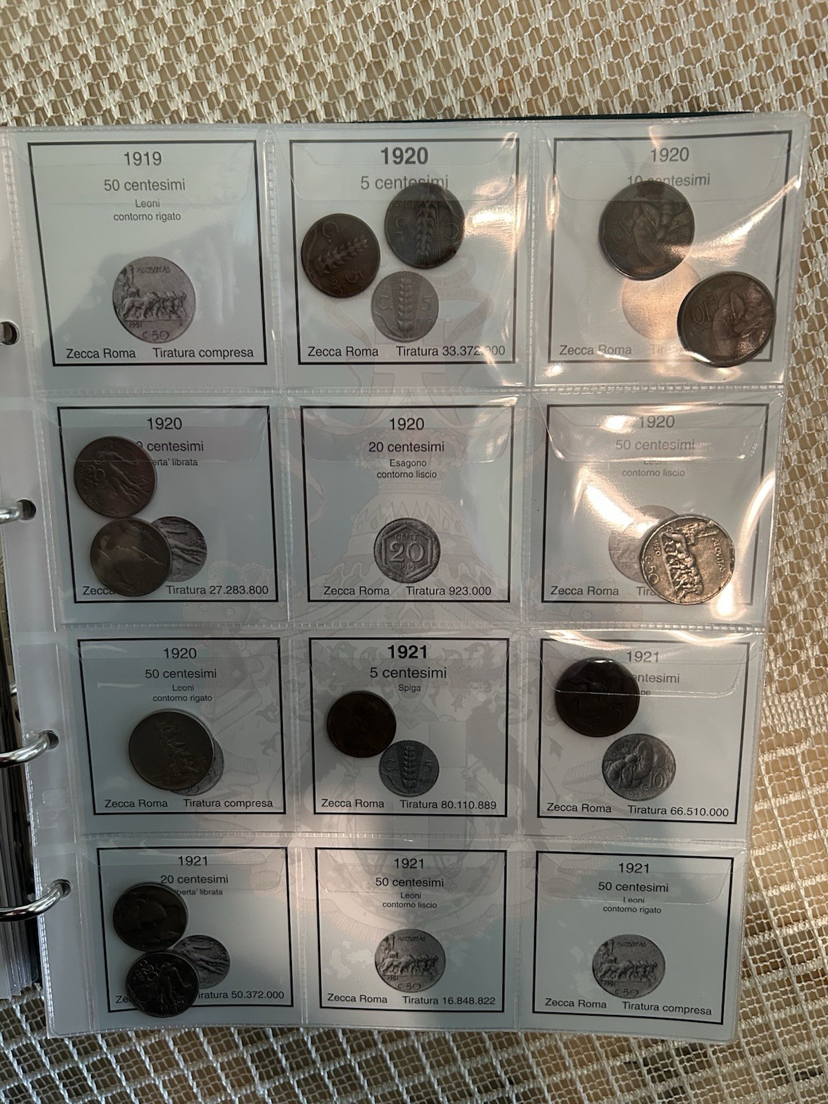 Coins Kingdom of Italy-Vittorio Emanuele III- 1900/1943 With Binder Album