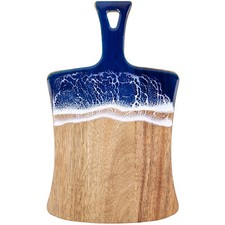 Ocean Charcuterie Board: Resin Cutting Board with handle, cheese Board for Fr...