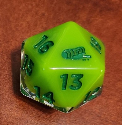 MTG TMNT Sirius Dice Spindown D20 Mutagen Ooze Slime Green TCRI Canister