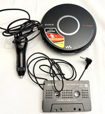 Vintage Sony CD Walkman Portable Player D-EJ017CK G-Protection Tested Car Bundle