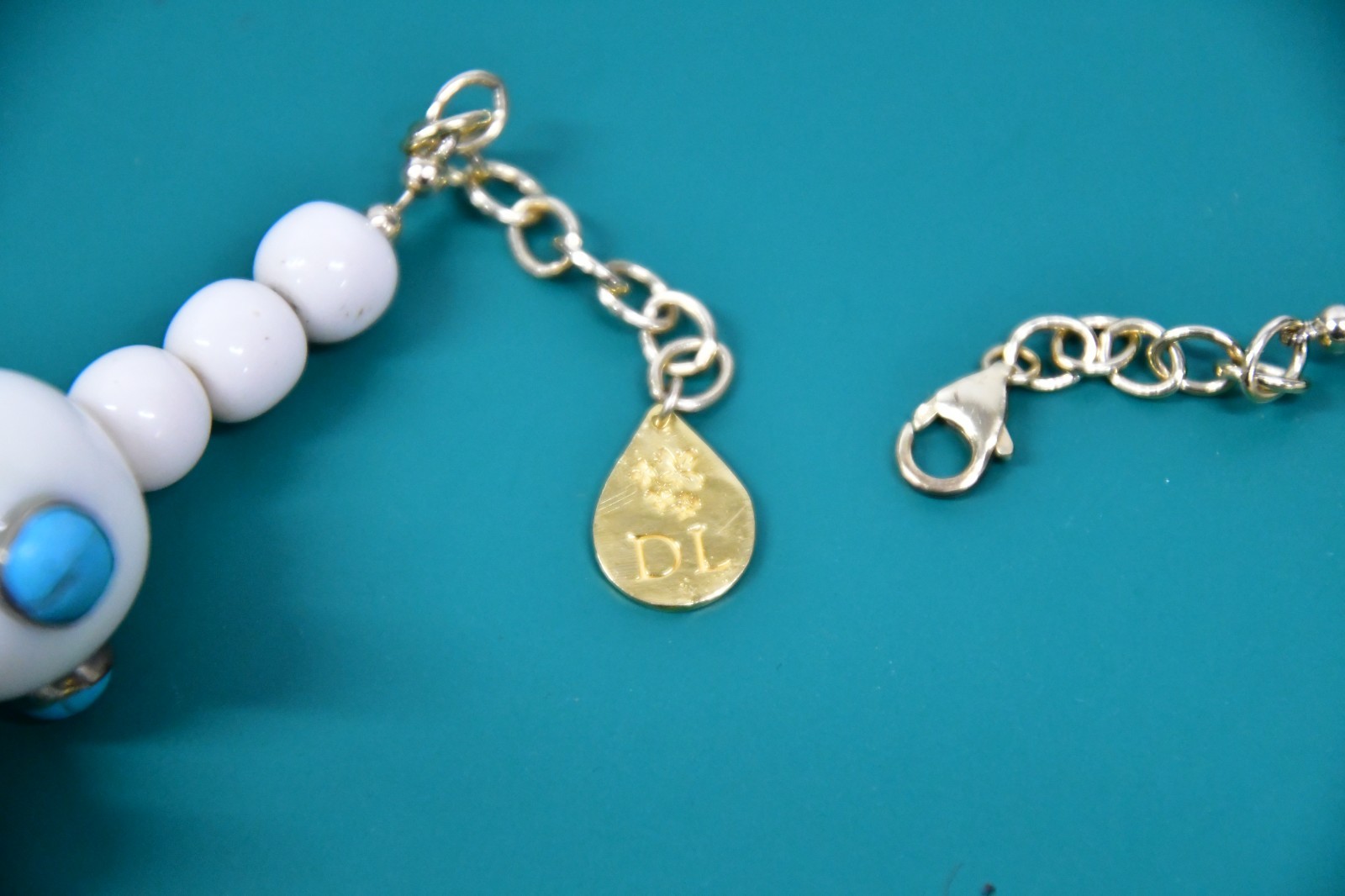 Devon Leigh Chunky Statement Necklace Turquoise M… - image 2