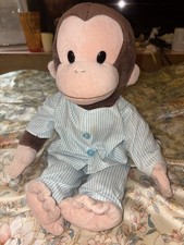 Curious George Pajamas Plush Monkey Stuffed Animal Rare