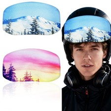 Housse de protection pour lunettes de ski, 2 pièces, portable, anti-rayures