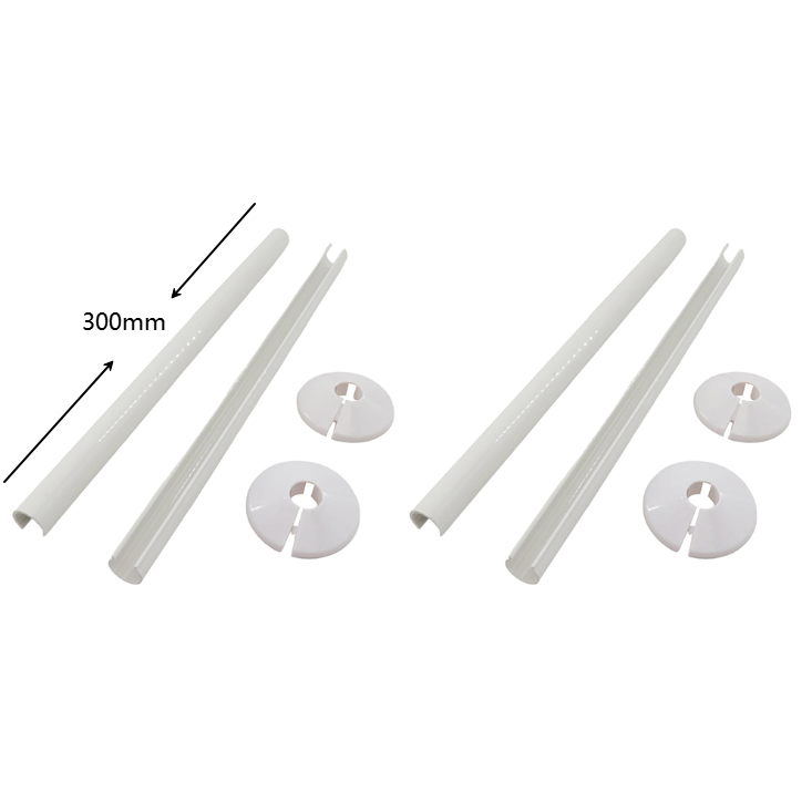 Heizkörperrohrmanschetten 2er-Set – Schwarz, Außendurchmesser 70 Mm, Für Rohre 14-16 Mm, Einfach Aufschiebbar