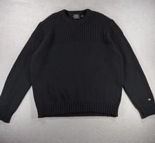 VTG Polo Jeans Co Standard Issue Men's Size XL Black Ribbed Sweater Ralph Lauren