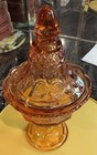 Vintage Tiara Indiana Strawberry Pink Candy Dish With Lid — photo 1