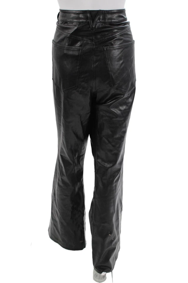 Pantalones de motociclista Veronica Beard para mujer negros cierre de botones talla 31 Foto 3 de 4