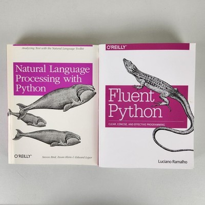 Natural Language Processing Python & Fluent Python 2 Book Set Analyzing Text