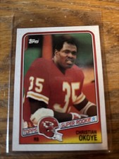Centered 1988 Topps - Christian Okoye #363 Rookie Card. rookie card picture