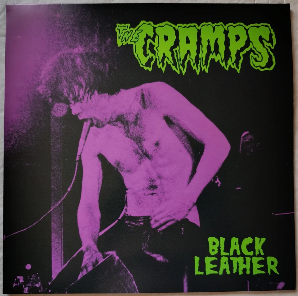 THE CRAMPS black leather... LP GREEN - Photo 4/4
