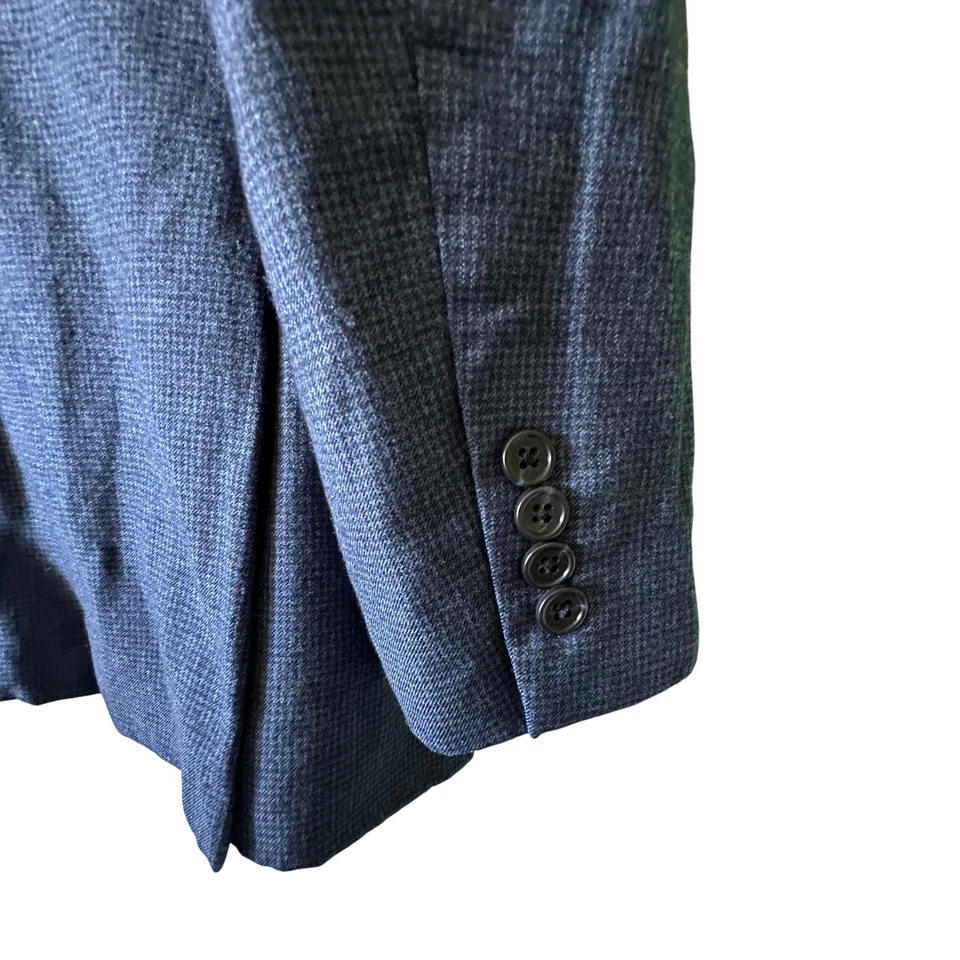 Blazer Jos A Bank Niños Azul Pata de Gallo Ajuste Tradicional Niños Traje Chaqueta Foto 3 de 4