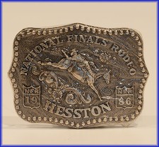 HESSTON BUCKLE 1986 NFR NATIONAL FINALS RODEO NEW
