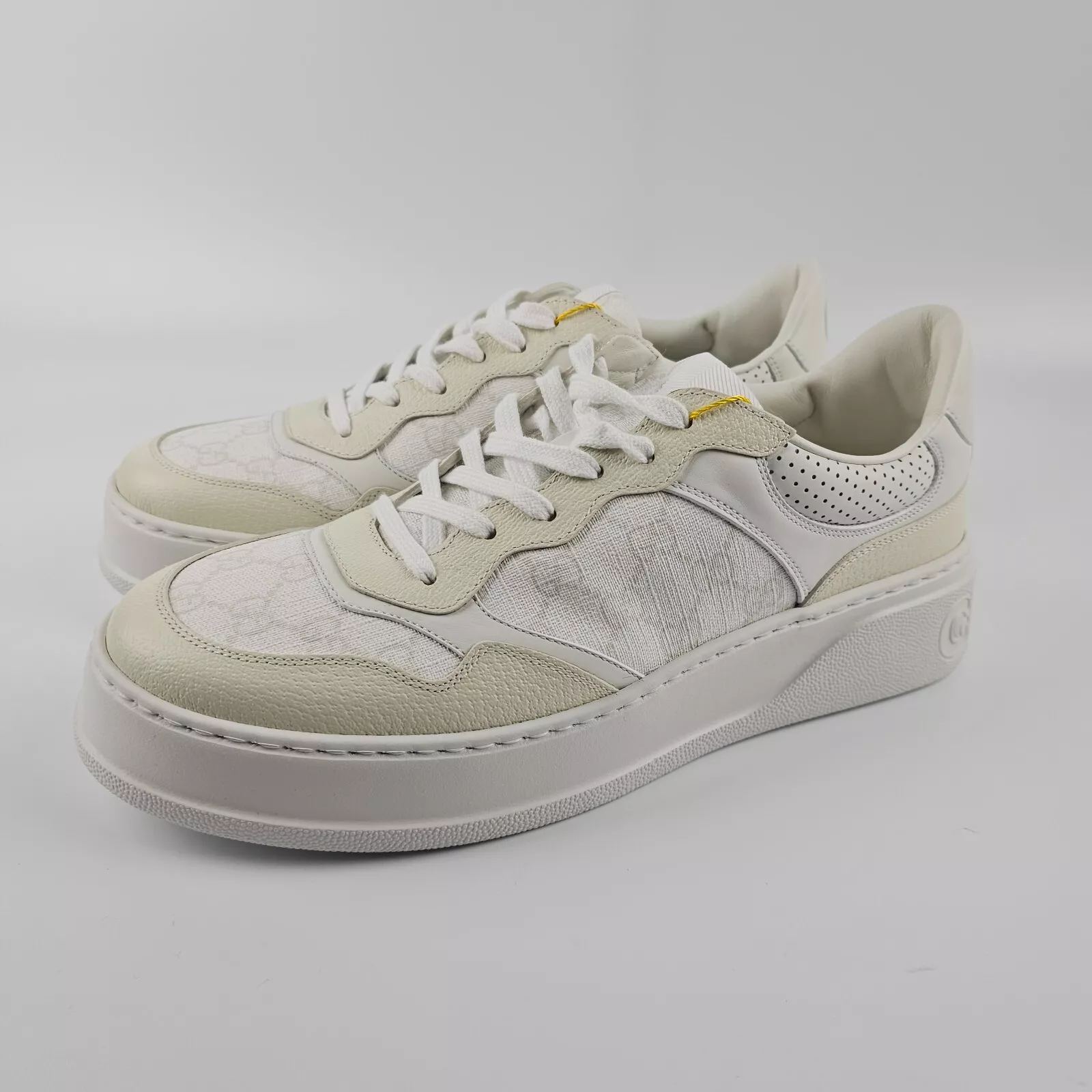 Baskets homme GUCCI Chunky blanc/gris GG toile neuves