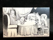 VTG WWII SLAM THE AXIS PROPAGANDA POSTCARD HITLER TOJO IL DUCE @ FORTUNE TELLER