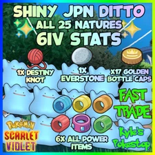 6IV 🌟SHINY🌟 JAPANESE DITTO BREED BUNDLE ALL NATURES POKEMON SCARLET & VIOLET