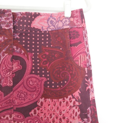 Ann Taylor Damen Rock 0 Paisley Magenta Neu mit Etikett - Bild 8 von 12