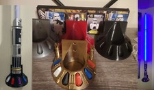 Lightsaber Wall Mount Holder Savi's Workshop Holds 6 Kyber Crystals Steampunk