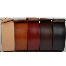 Blank Genuine Calf Leather Belt Strap Cow Hide Natural Veg Tan 38.5mm 100-140cm