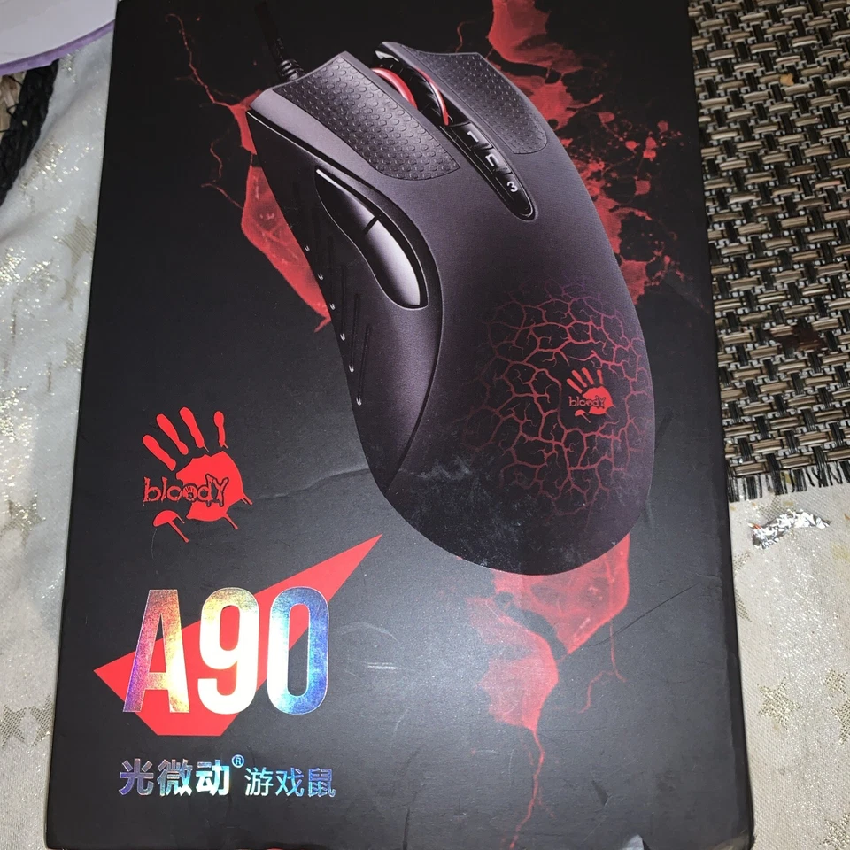 For Bloody A90 Optical Gaming Mouse Colorful Glare Wired Mice Inactive version - Image 2 of 4