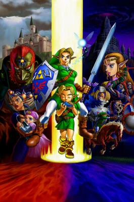 Legend of Zelda Ocarina of Time 3D N64 3DS Premium POSTER MADE IN USA - ZELO10